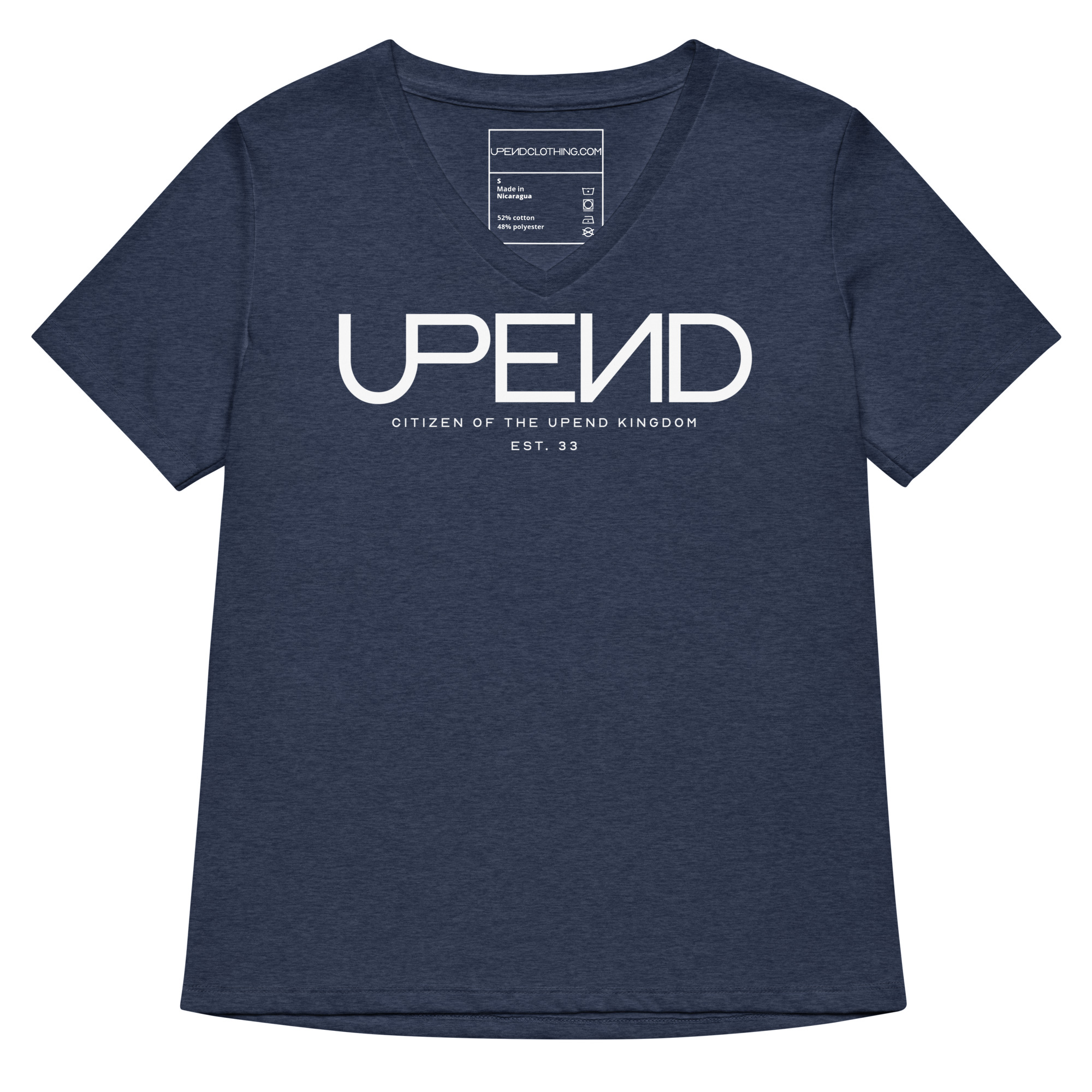 Women’s Upend “Message” V-Neck T-shirt - Image 4