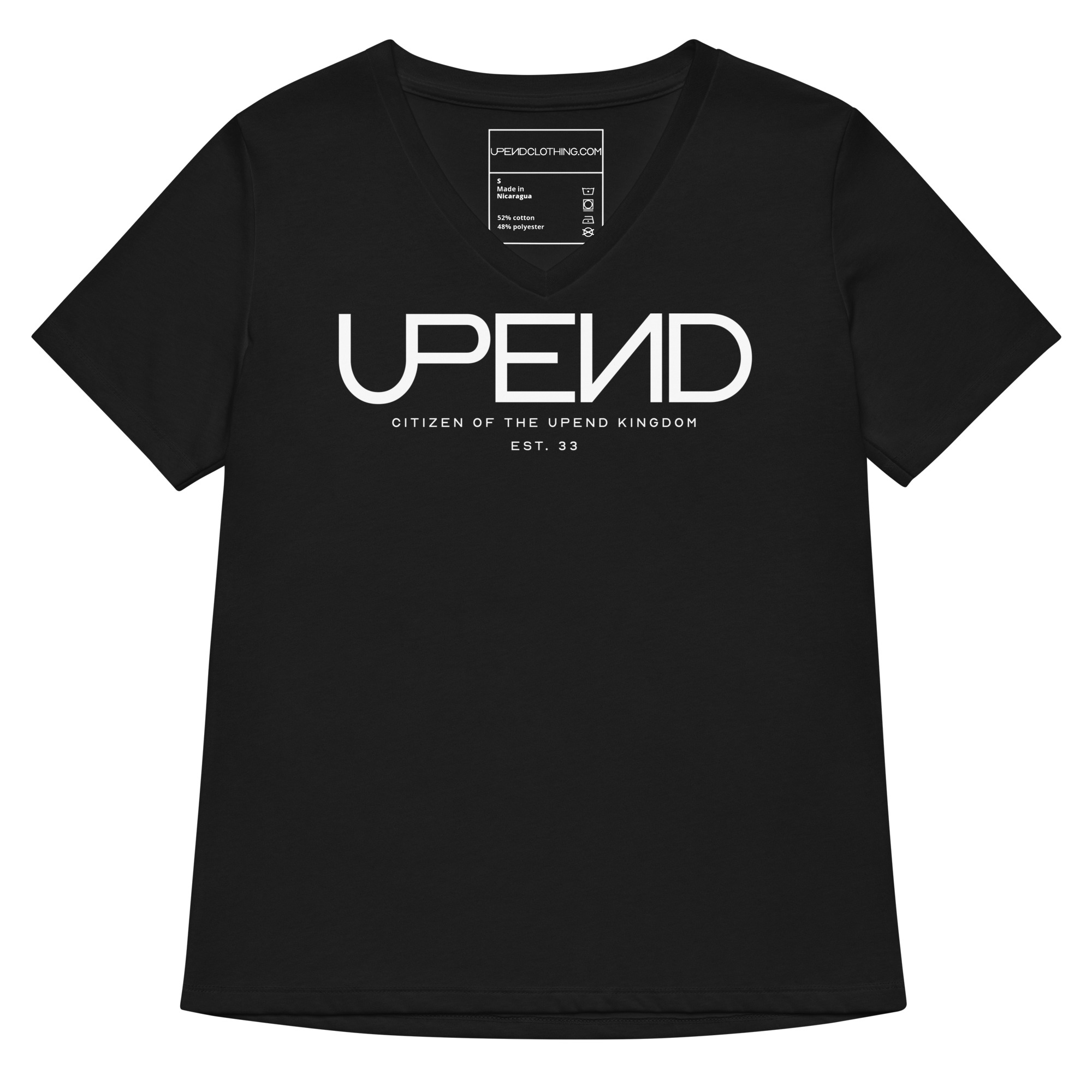 Women’s Upend “Message” V-Neck T-shirt - Image 2
