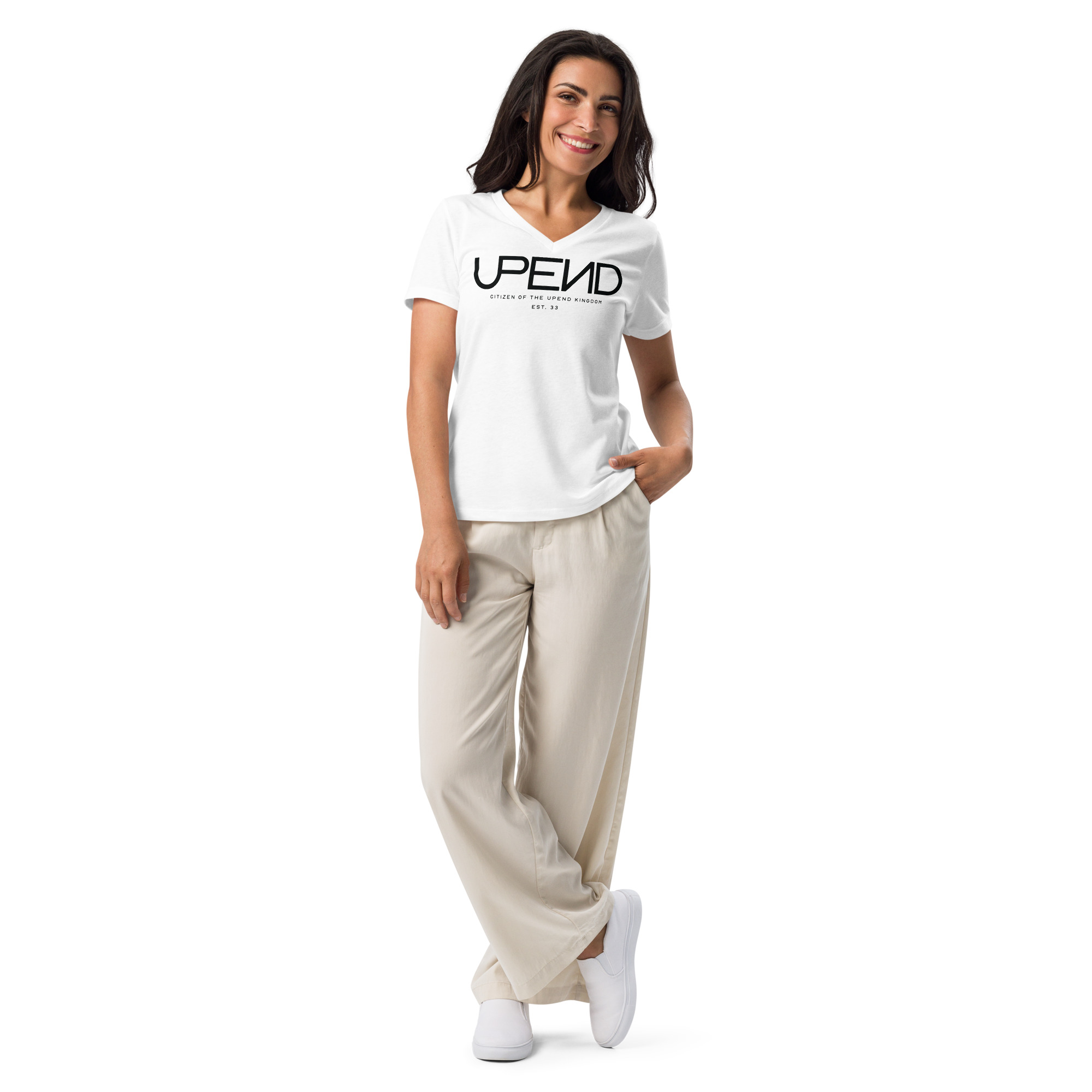 Women’s Upend “Message” V-Neck T-shirt